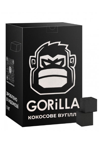 Вугілля кокосове Gorilla 2.5х2.5, 1кг