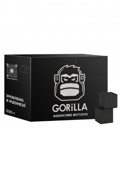 Вугілля кокосове Gorilla 2.5х2.5 - 0,5кг